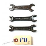 3 pc Lot BSA open end 4" ea.