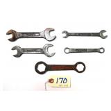 5 pc Lot Triumph open end & box 5 1/4"- 6 1/2"