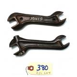 2 pc Lot Jones D114 & J43 Orphan double open end