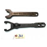 2 pc Lot Perlick Level Gauge Wrench 155 & Chevy
