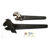 2 pc Lot Polly quick adjust nut wrenches, Gellman