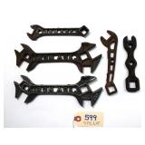 5 pc "Lot Iron Age" (cut-out)  Bateman Mfg. Co.