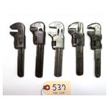 5 pc Lot Bicycle Wrenches: Girard Mfg. Co., Oak