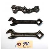3 pc Lot "F" A. B. Farquhar 6 3/4", (2) Iron