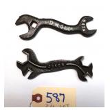 2 pc Lot Joker 4 3/4" (damaged) & D. M. O & Co.