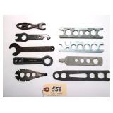 9 pc Lot Bicycle style flat wrenches: Wald,