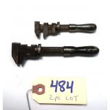 2 pc Lot Gem T & L pocket wrenches 3 1/4" &  4