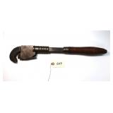 Barnes Tool Co. pipe wrench with replaced wood