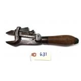 Vandegrift Patent Improved Wedge Wrench with wood