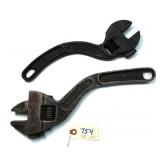 2 pc Lot Wescott adjustable wrenches:  12IN NS