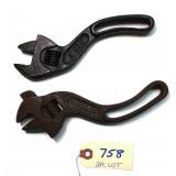 2 pc Lot Adjustable wrenches: 8" Erie & 8"