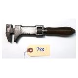 8IN screw adjust nut wrench with wood handle, B &