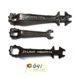 3 pc Lot Buggy Wrenches: Miller Wrench X 1"