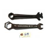 2 pc Lot Dalzell & Co. buggy wrenches: No.12 & 14
