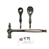 3 pc Lot Domestic combination tools, Henry