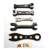 5 pc Lot English Bicycle Wrenches: Humber 5 1/2",