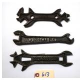 3 pc Lot PPY Eureka Mower Co. 7 3/4", Monmouth