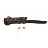 The Becklin 14IN quick adjust pipe wrench, patent