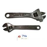 2 pc Lot Keystone adjustable wrench collection: