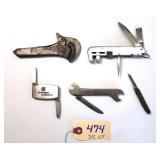 5 pc Lot Folding knives: Miehle P. P. & MFG. Co.
