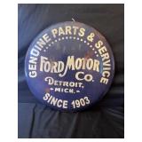 FORD MOTOR CO. 24" METAL BUTTON SIGN