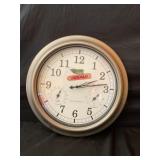 DEKALB BATTERY OPERATED 18" CLOCK WITH THERMOMETER