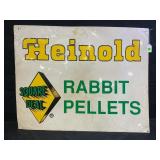 HEINOLD RABBIT PELLETS METAL SIGN - 28" X 22"