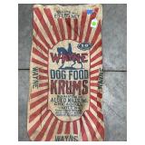 WAYNE DOG FOOD KRUMS CLOTH SACK