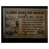 ILLINOIS DEPARTMENT OF CONSERVATION WILDLIFE SIGN