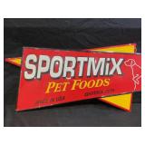 SPORTMIX PET FOODS EMBOSSED SELF FRAMED METAL SIGN