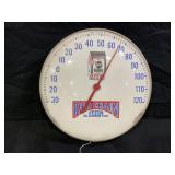 RED CHAIN FEEDS 12" GLASS FRONT THERMOMETER