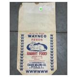 WAYNCO FEEDS RABBIT FOOD PAPER FEED BAG