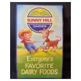 SUNNY HILL DAIRIES METAL EMBOSSED SIGN BY AAA SIGN