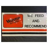 WAYNE PET FOODS METAL SIGN - 36" X 18"