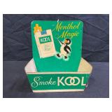 KOOL CIGARETTES METAL STORE COUNTERTOP MATCHBOOK