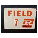 ROYSTER FIELD 7 METAL TAG SIGN - 9" X 6"