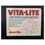 VITA-LITE METAL LAMP SIGN - 18 3/4" X 15"