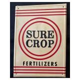 SURE CROP FERTILIZERS SELF FRAMED GREEN BACK METAL