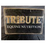 TRIBUTE EQUINE NUTRITION METAL EMBOSSED SIGN - NEW