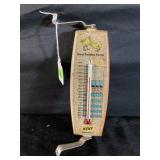 KENT POULTRY FEEDS METAL THERMOMETER WITH HANGER -