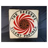 TUXEDO FEEDS METAL BLACK BACK SIGN 34" X 34" X 1"