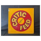 QUALITY CRITIC FEED GREEN BACK SELF FRAMED METAL