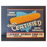 OHIO CERTIFIED LAUKHUF HYBRID CORN COMPANY WOOD