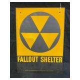 FALLOUT SHELTER REFLECTIVE SIGN - 14" X 10"
