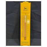 JOHN DEERE METAL THERMOMETER - 13" X 3"
