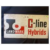 LANDMARK C-LINE HYBRIDS DOUBLE SIDED WOOD SIGN -