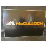 MCCULLOCH CHAINSAWS METAL EMBOSSED SIGN - 35 1/2"