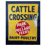 PARK AND POLLARD FEEDS CATTLE CROSSING GREEN BACK