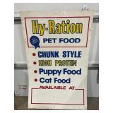 HI-RATION PET FOOD METAL SIGN - 32" X 50"