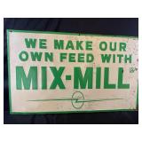 MIX-MILL GREEN BACK SELF FRAMED METAL EMBOSSED